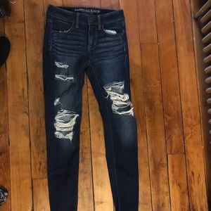 High waist skinny jeans